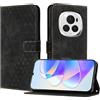 YIRRANZD Custodia per Honor Magic 6 PRO 5G, Cover a Libro in Pelle PU con Slot Cart e Silicone TPU Bumper, Flip Caso Portafoglio Cover per Honor Magic 6 PRO 5G (Nero)