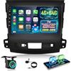 ETLFUCyber 4G+64G Android Autoradio per Mitsubishi Outlander 2/Peugeot 4007/Citroen C-Crosser 2008-2015 con Wireless Carplay & Android Auto, Schermo 9 pollici con GPS, WiFi, 32EQ, Bluetooth 5.0, Radio FM/RDS