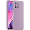 HULLIN Custodia per Telefono in Silicone Colorato, Adatta per Xiaomi MI 11T / Xiaomi MI 11T Pro (6.67) - Erba Viola