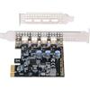 CY Adattatore scheda di espansione HUB PCI Express per scheda madre, 4 porte USB 3.1 Gen1 Type-C USB-C femmina a PCI-E, 5 Gbps, con supporto a basso profilo uPD720201