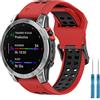 Miimall 22mm Silicone Strap for Garmin Fenix 7, Fenix 6/6 Pro/Fenix 5/5 Plus, Replacement Sports Strap for Instinct 2/Approach S62/S60/Quatix 6/5, Forerunner 935/945 Watch Band