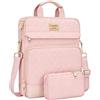 TiMOVO Custodia per MacBook Neo 13 Pollici 2026 Modello A3404 con Chip A18 Pro, Borsa Porta PC con Tracolla e Mini Pochette Rimovibile, Rosa