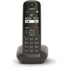 Gigaset Telefono fisso cordless GIGASET AS690 Nero, Vivavoce HSP, Rubrica 100 contatti, Blocco chiamate 32 numeri