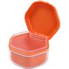 Daelesr Scatola Porta Dentiera, Porta Apparecchio Denti con Cestello, Portatile Denti Finti Contenitore, Scatola di Immagazzinaggio con Filtro per Dentiere (Verde)