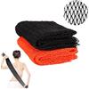 PacuM 2 Pezzi African Net Sponge Spugna Africana Doccia Spugna a Rete Africana Naturale Spugne Doccia Nylon Estensibile Fino 160CM per Bagno L'Esfoliazione Scrub Massaggio (Nero+Arancione)