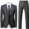 Kobilee Abito Uomo Elegante Completo Curvy 4XL Business Abiti da Cerimonia Completo Elegante Smoking Moderni Taglie Forti Vestito Slim Fit Comode Abito da Sposo 3 Pezzi Cotone Matrimonio Abito Cerimonia