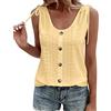 Kobilee Canotte Donna Cotone Scollo a V Discoteca Spalla Larga Tank Top Lunga Curvy Casual T-Shirt Elegante Estiva Canottiera Senza Maniche Canotta Camicia Elasticizzato Sexy