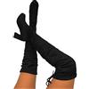 Kobilee Stivali Neve Donna Sopra il Ginocchio Sexy Pelle Stivali Cowboy Morbidi Larghi Vintage Anfibi Stivaletti Invernali Camoscio Curvy con Tacco Western Boots Stivali Alti Caldo Elasticizzati