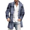Kobilee Cappotto Uomo Slim Fit Classico Elegante Trench Vintage Autunno Taglie Forti Soprabito Giacca a Vento Giubbotto Parka Business Cappotto di Lana Doppiopetto Impermeabile Invernale