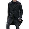 Kobilee Uomo Cappotto Lungo Slim Fit Parka Vintage Doppiopetto Classico Impermeabile Business Trench Soprabito Autunno Giubbotto Cappotto di Lana Giacca a Vento Elegante Invernale