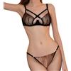 Generico Set Francese Reggiseno Pizzo Cinturino Sag Underwear Elegante Coordinato Biancheria Donna #D