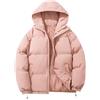 WOWEI Piumino da Donna Invernale Trapuntato con Cappuccio Antivento Imbottito Giacca Piumino Pesante Giubbotti a Maniche Lunghe Cappotto Caldo all'aperto Capispalla per Il Freddo (Rosa, L)