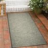 CARPETIA Tappeto per interni ed esterni Terrazzo Balcone Veranda Runner utilizzabile su entrambi i lati resistente alle intemperie aspetto sisal screziato in antracite, 60 x 100 cm