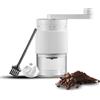 XWUX Macinacaffè Manuale Esterno Regolabile, 35 Impostazioni Regolabilie, Macina Caffè Manuale Portatile con Macine in Ceramica Resistenti per Viaggi, Campeggio, Ufficio, Espresso, Caffè Filtrato (Bianco)