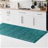 CosìCasa Tappeto Bamboo Cucina Antiscivolo | Passatoia Cucina Idrorepellente, Facile da Pulire e Realizzata con Materiali Sostenibili | Tappeto Bambu Tinta Unita (Blu, 50 x 200 cm)