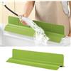 XiflLife Tappetino antispruzzi in silicone per lavello da cucina, 58 cm, autosvuotante con bordo di protezione alto e 7 forti ventose, per bagno e isola di cucina, verde Matcha