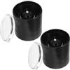 OFFSCH Coperchi Per Macina Sale e Pepe in Acciaio Inox, Coperture Regolabili Per Macinapepe Manuale Da Cucina, Set 2 Pezzi Per Macinino Spezie Compatto