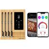 MEATER Block | Termometro WiFi con Quattro Sonde Senza Fili Per Forno, Grigliate, Barbecue. App in Italiano Compatibile con iPhone, Android, iPad e Tablet
