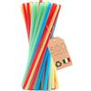Generico 500 cannucce colorate in legno naturale - lunghe 21cmx7mm-cannucce in legno naturale, adatte per cocktail, bar e catering.