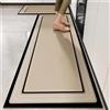 Treer Tappeto Cucina Antiscivolo Lavabile, Tappeto per Cucina in Diatomite Tappeti Runner Moderni Tappetino Assorbente per Ingresso Bagno (cornice nera,50x150cm)