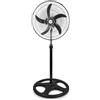 WENZO Ventilatore a Piantana 65W con 5 Pale in Alluminio, 3 Velocità, Oscillazione Laterale Automatica, Altezza Regolabile fino a 125 cm, Ventilatore da Terra Potente per Casa, Ufficio e Negozio