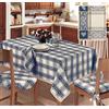 Confezioni Giuliana - Copritavolo tovaglia jacquard cucina tirolese DAMA Blu 100% Cotone Made in Italy - 150x150