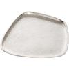 Brandsseller Vassoio decorativo piatto ca. 21 x 18 cm ciotola decorativa alluminio effetto RAW argento