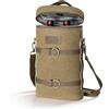 Kato Tirrinia Borsa termica isolata per 2 bottiglie - Borsa frigo per vino e birra, borsa per bevande con manico e tracolla, borsa per bottiglie regalo per gli amanti del vino per picnic e feste