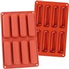 WEIWUXIAN 2 stampi rettangolari in silicone per barrette di cioccolato, 8 cavità, antiaderenti, a strisce lunghe, resistenti alle alte temperature, per barrette di muesli, pane, brownie