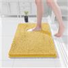 COMPOLICY Tappetino da bagno 40 x 60 cm, in ciniglia, antiscivolo e caldo, lavabile e assorbente, ad asciugatura rapida, per bagno in stile bohémien e rustico