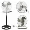 MY TEST Ventilatore a Piantana 3 in1 da Terra, da Tavolo e Parete. Potente Motore 65w Basso Consumo Energetico 3 Livelli di Velocità corpo in Metallo con 5 Pale Regolazione in Altezza Silenzioso Max 79dB