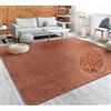 Paco Home Tappeto Pelo Corto, Lavabile, Monocolore, Semplice e Moderno, per Soggiorno, Camera da Letto e Ingresso, Dimensione:120x170 cm, Colore:Rame