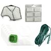 Wintem - Kit Ricambi Aspirapolvere Compatibile Folletto VK140 - Set Completo di 12 Sacchi, 12 Profumi, 2 Griglie Motore, Cavo 7M
