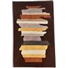 MIRABELLO CARRARA Tappeto Bagno in Spugna BROWN disegno geometrico CON ANTISCIVOLO e di varie misure 70x140