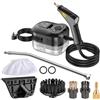 WingFly Pulitore a Vapore, Pulitore a Vapore Portatile Multiuso da 2500W con 6 Velocità Regolabili, Serbatoio 1200 ml, Steam Cleaner per Grasso Cucina, Piastrelle Bagno, Vetri, Divani auto (Nero)
