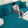 YSTELLAA Copriseduta Divano Elasticizzato, Copri Seduta Divano Antiscivolo, Universale Copridivano Cuscini Separati, Sofa Seat Cover Lavabili(2 Posti, Turchese)