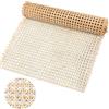 Kleemeiero Rattan Naturale Rotolo 1*0.4m Fettuccia Natuaral in Rattan Fettuccia in Rattan per Mobili Fettuccia in Rotolo di Canna Intrecciata Rattan Rotolo per Fai da Te Sedie, Cestini, Sottobicchieri