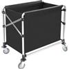 KKVUIIFF Carrello portabiancheria pieghevole in acciaio inox, con ruote, portata fino a 200 kg, per hotel, ospedali, lavanderia, 87 x 52 x 78 cm (nero)