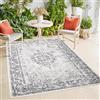 payé Tappeto per interni ed esterni, grigio crema, 200 x 290 cm, ornamenti, reversibile, resistente alle intemperie, per balcone, terrazza, per interni, soggiorno, cucina