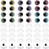 PATIKIL 25mm Occhi di Sicurezza Flash, 24 PCS Occhi di Sicurezza per Bambole Realistici Colorati per Decorazioni Accessori all'Uncinetto Bambole Artigianato, Colori Misti