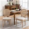 JCFEIDQW Sedie da sala da pranzo, 2 pezzi, tavolo da pranzo, sedie da cucina, poltrona, sedia da lettura, telaio in legno massiccio, pittura antica, tessuto di lino, per sala da pranzo, soggiorno