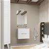 Kiamami Valentina - Mobile Bagno Cassetti Bianco Opaco, Fianchi Legno Quercia Grigio | Magnolia