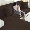 YSTELLAA Copriseduta Divano Elasticizzato, Copri Seduta Divano Antiscivolo, Universale Copridivano Cuscini Separati, Sofa Seat Cover Lavabili(2 Posti, caffè Scuro)
