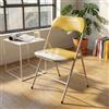 BS COM Sedia Pieghevole Salvaspazio in Acciaio PVC cm 44x45x79 - SLIM Giallo