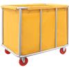 KKVUIIFF Carrello per la biancheria, in acciaio inox, con ruote, portata fino a 118 kg, per hotel, ospedali, mollette, 90 x 65 x 80 cm (giallo)