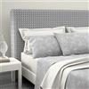 SaRani Copritestata Copri Testiere Letto Elasticizzato Morbido Tessuto Bolle Vari Color (Grigio chiaro)