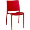 okAffareFatto di Zimbardi Costanza OKAFFAREFATTO MADDALONI Sedia da sala da pranzo altea in plastica colore rosso modello confort