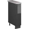Vicco Armadio cucina dispensa alto Fame-Line, Antracite lucido/Antracite, 20 cm, PL Marmo, per la combinazione con altri moduli della serie Fame-Line