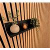 Vleugel Mensola per Pannelli Acustici Senza Forare - 50 cm - Mensola Sospesa in Metallo Nero - Accessori Pannelli Acustici e Ripiano per Decorazioni e Piante - per Pannelli a Doghe e Akupanel