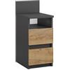 Vicco La cassettiera Monty, Antracite/Rovere dorato, 25 x 59.1 cm